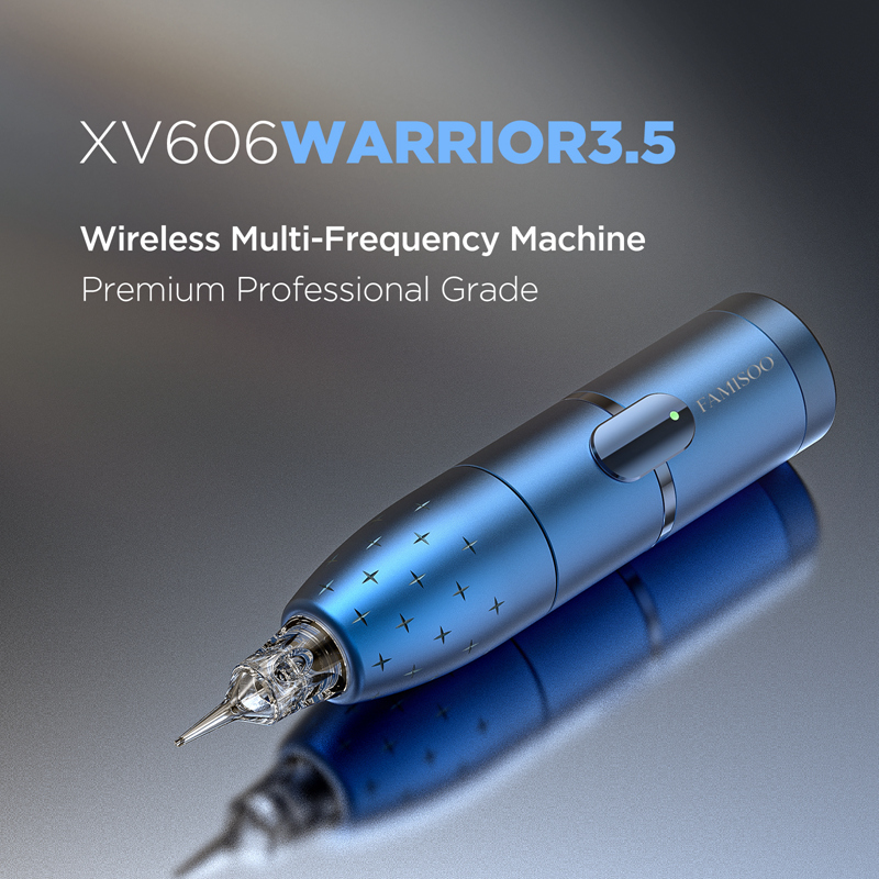 WARRIOR 3.5 Wireless Multi-Frequency Machine compatible with universal tattoo needle cartridges