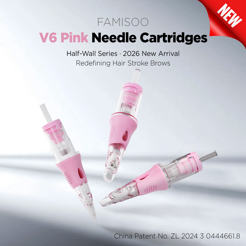 FAMISOO V6 Pink Needle Cartridges&mdash; Half-Wall Series