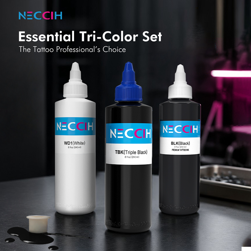 NECCIH &middot; Tattoo Basic Trio Core essential colors &ndash; the professional choice for tattoo artists
