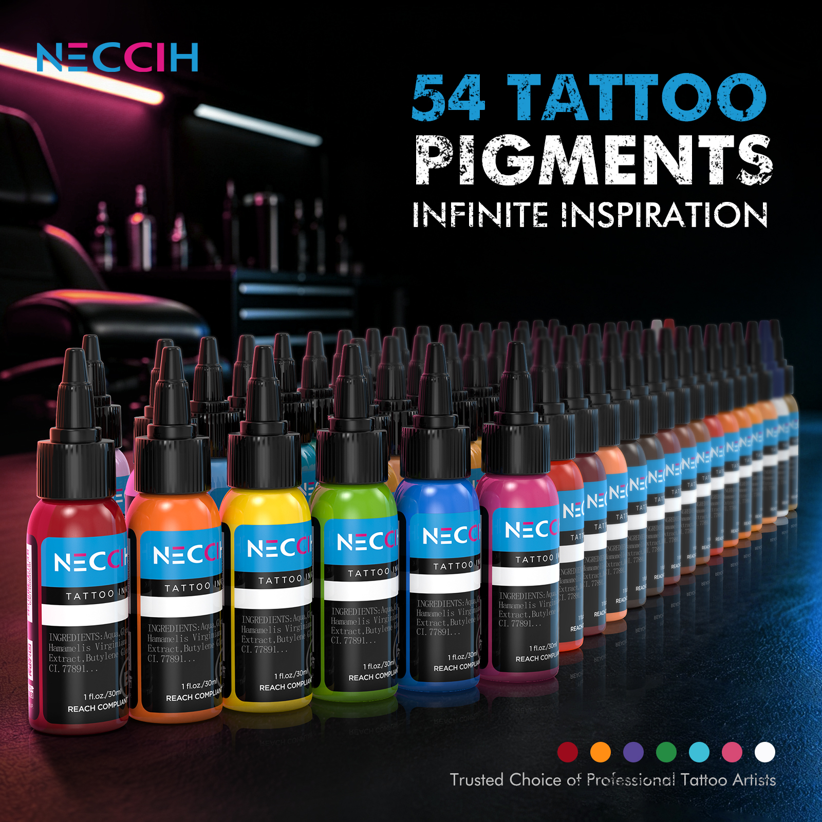 NECCIH &middot; 54 Tattoo Pigments