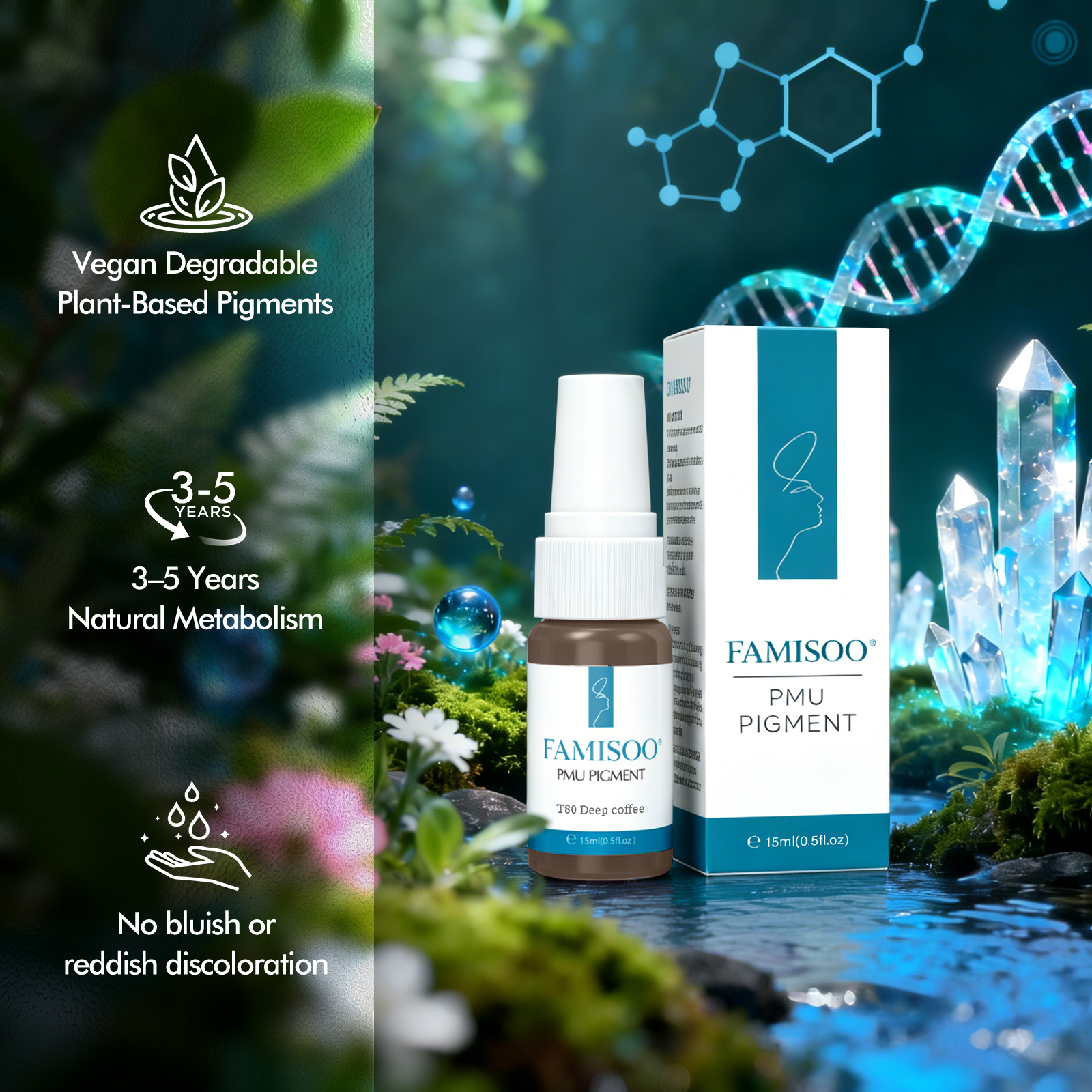 FAMISOO 15ml  18-Color Water-Based Brow Cream